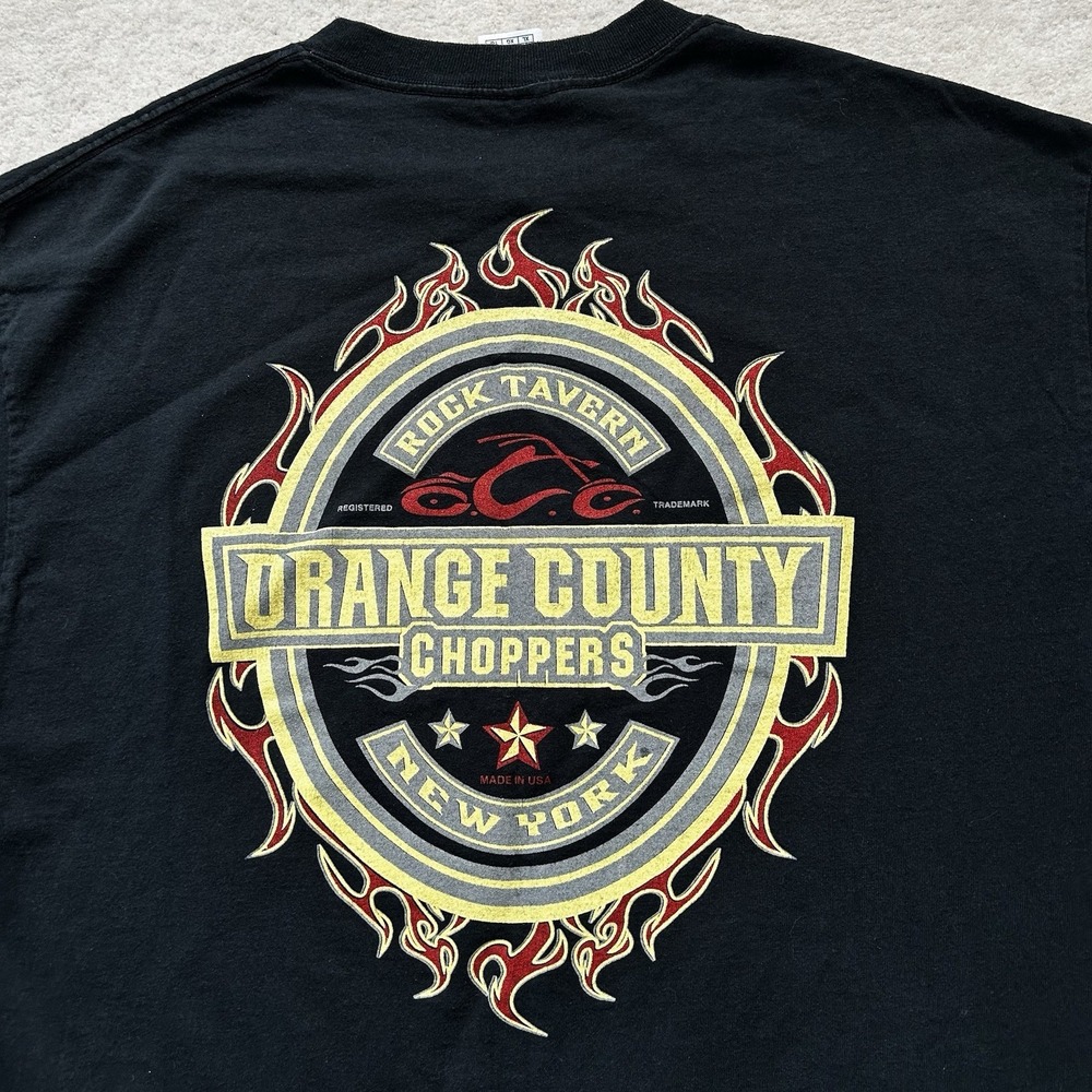 Vintage Y2K Orange County Choppers TShirt Mens XL Black Graphic USA Made